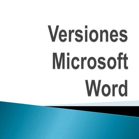 Versiones microsoft word | PPTX