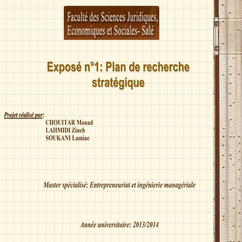 plan de recherche | PPT