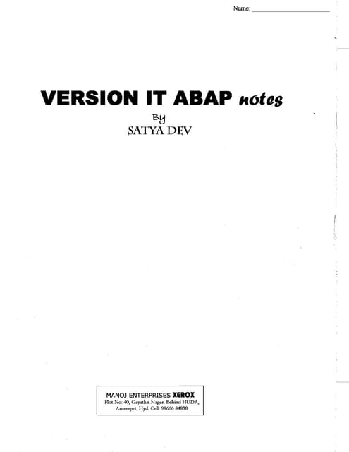 Version it satya_dev