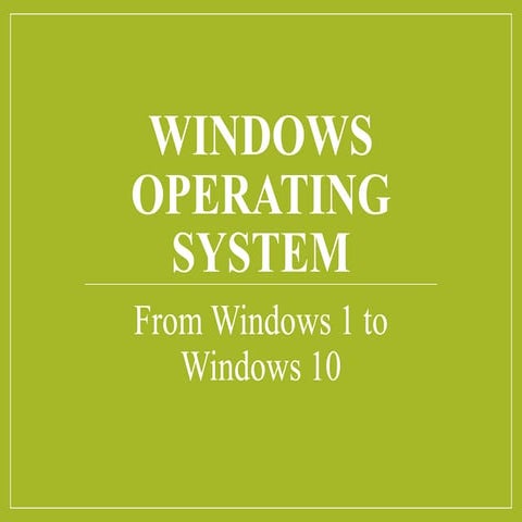 Various Versions of Windows 1 to 10