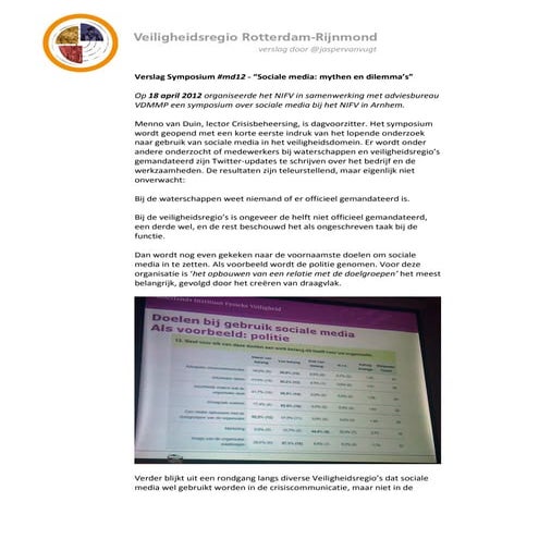Verslag #md12 social media symposium NIFV