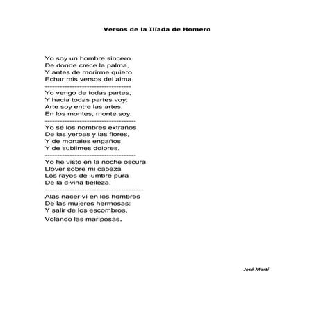 Versos De La IlíAda De Homero