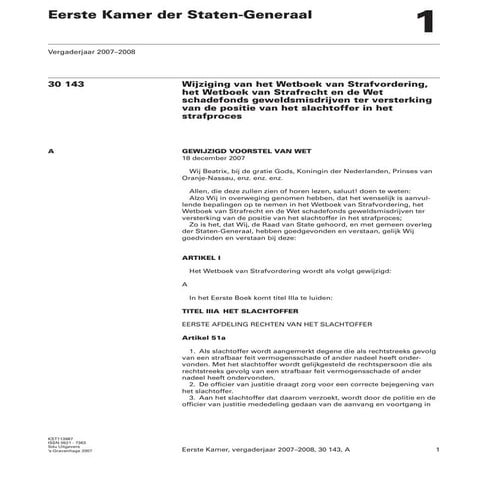 Versterking slachtoffers