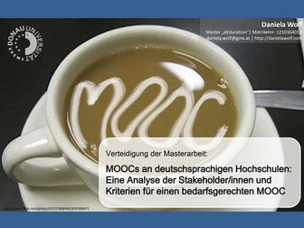 Verteidigung Masterarbeit "MOOCs an deutschsprachigen Hochschulen: Eine Analy...