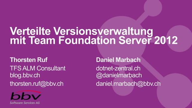 Verteilte versionsverwaltung mit Team Foundation Server 2012