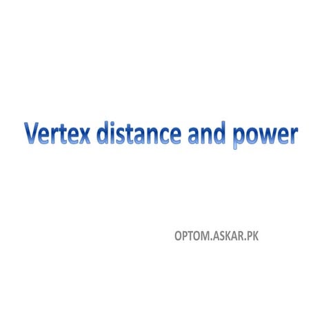 Vertex distance