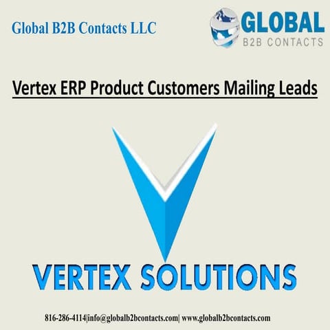 Vertex ERP product customers mailing leads