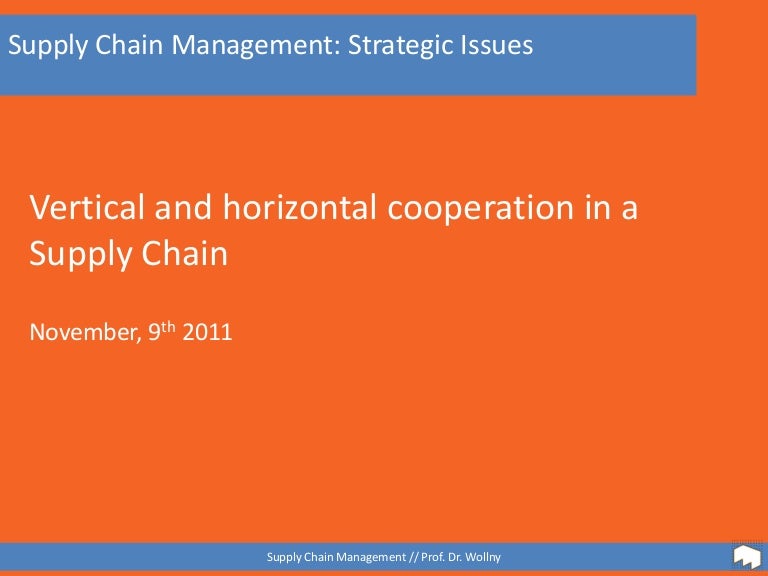 Vertical and horizontal cooperation in a Supply Chain