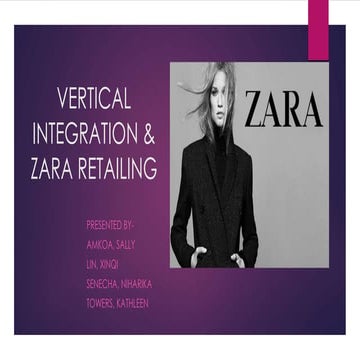 Vertical integration and Zara Retailing