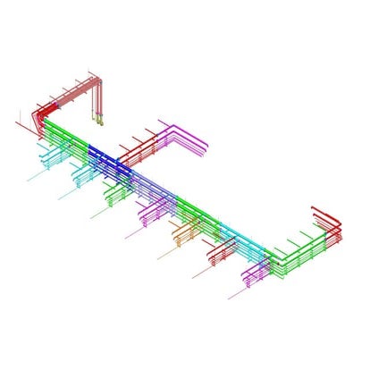 Vertical rack piping