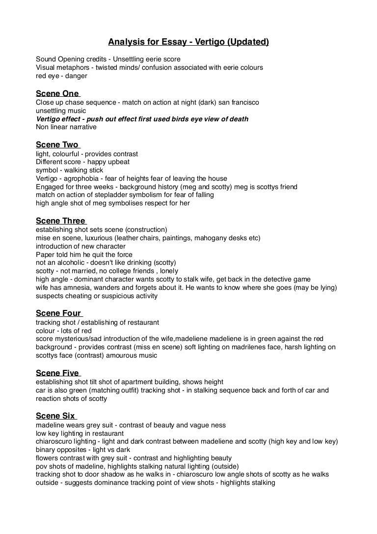 Vertigo essay questions picture