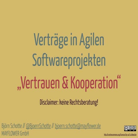 Vertraege in Agilen Projekten