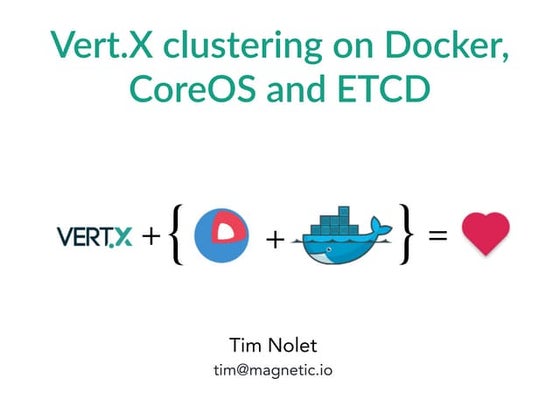 Vert.x clustering on Docker, CoreOS and ETCD