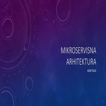 Microservices architecture and Vertx framework | PPTX