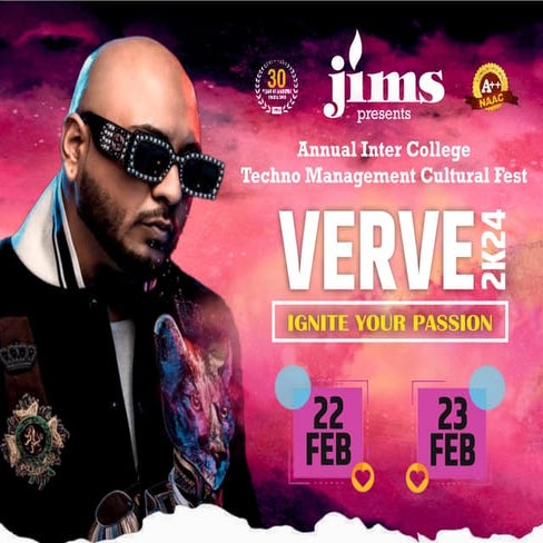 Verve 2024 JIMS Rohini Annual Fest Delhi College Fest