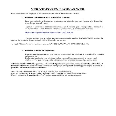 Ver videos en paginas