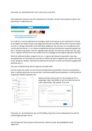 Verwerken van sollicitatiebrieven met in acht name van de AVG