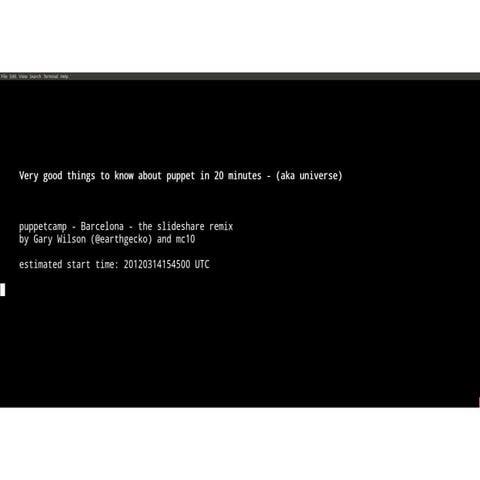Very.good.things.to.know.about.puppet.in.20.minutes.aka.universe