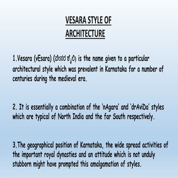 Vesara architecture  