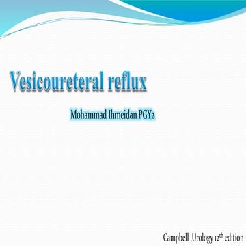 Vesico ureteral reflux 