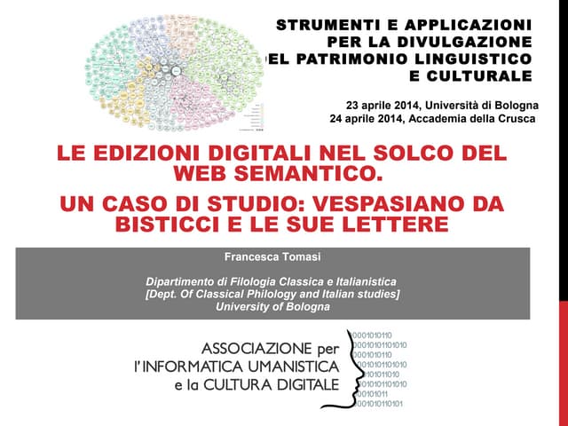 Le edizioni digitali nel solco del Web semantico. Un caso di studio