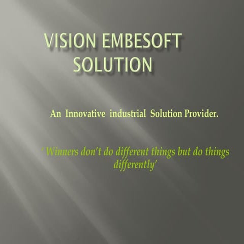 Vision Embesoft Solution | PPT
