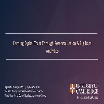 DWS16 - Plenary - Earning digital trust - Vesselin Popov, University of Cambr...