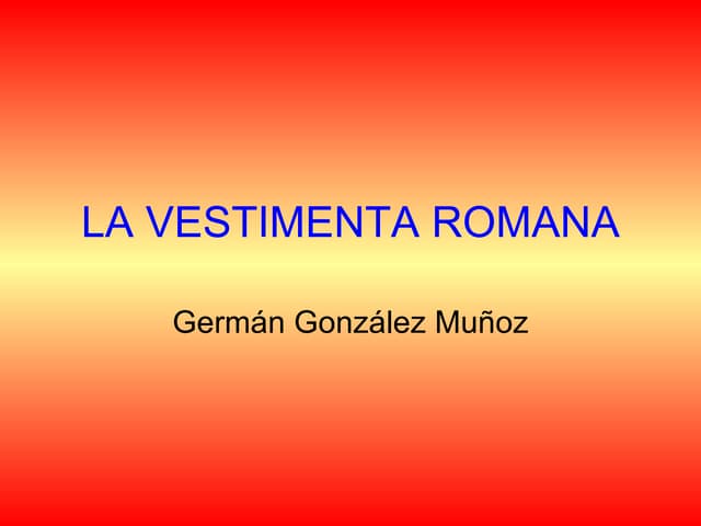 CAPITVLVM II - Vestimenta Romana