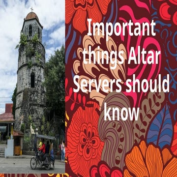 VESTMENTS PPT FOR THE ALTAR SERVER IN THE CHURCH