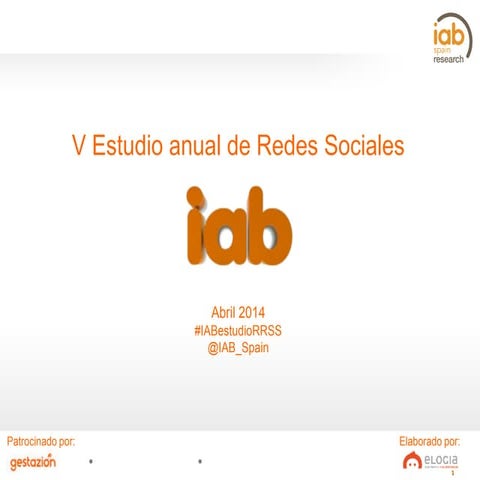 V estudio anual Redes Sociales (versión abierta)