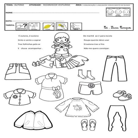 Vesturio outono  4 e 5 anos