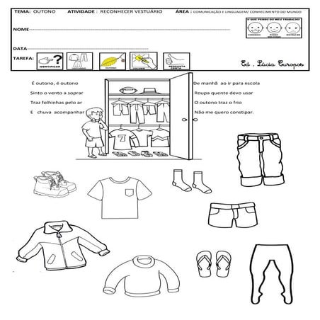 Vesturio outono  4 e 5 anos- rapaz
