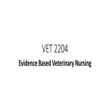 VET2204 Appraising and using evidence in practice (2022)