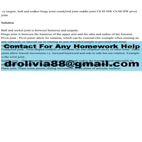 ve targets. ball and sodket hinge joint condyloid joint saddle jo.pdf