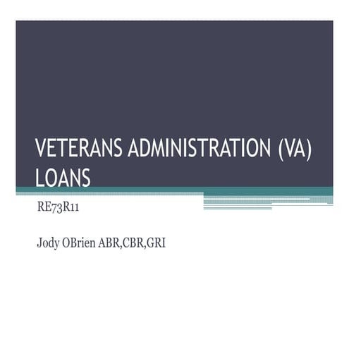 The Beginners Guide to VA Home Loans by Low VA Rates | PPTX
