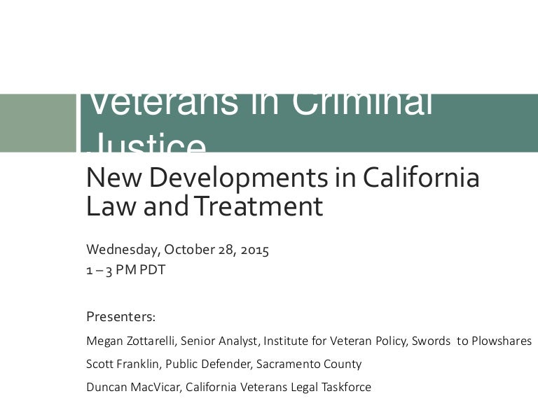 Veterans In Criminal Justice
