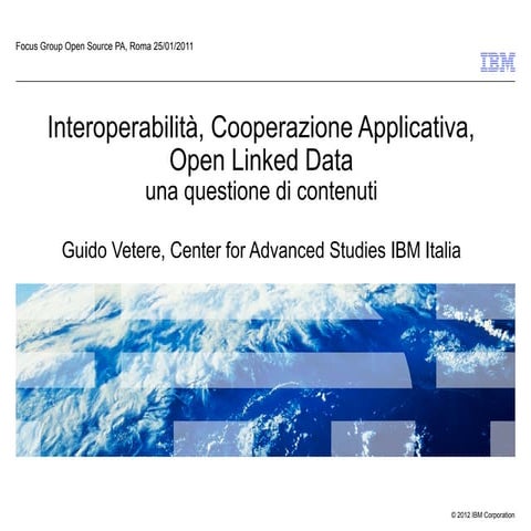 Focus Group Open Source 25.1.2012 Guido Vetere