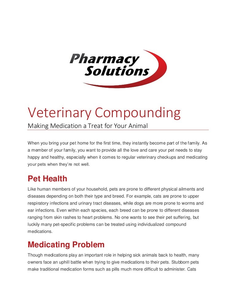 Veterinary Compounding Pharmacy Fort Worth