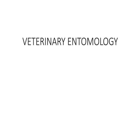 Veterinary entomoloy