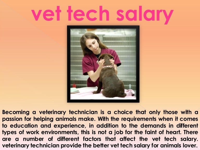 veterinarian technician salary