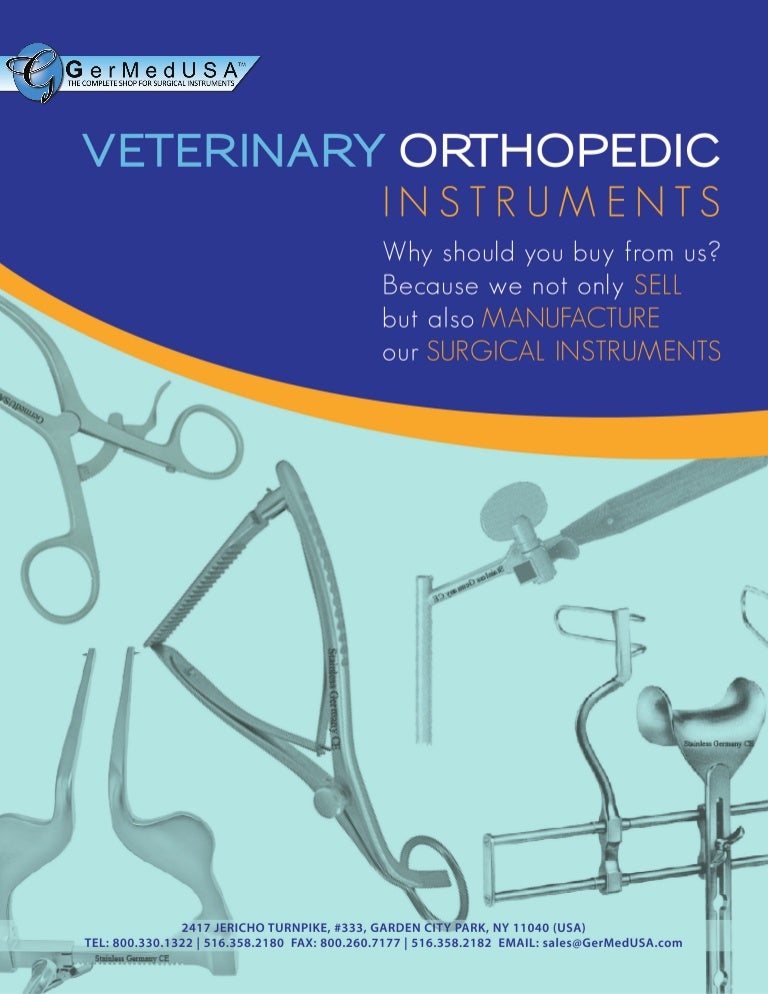 Veterinary Orthopedic Instruments catalog from