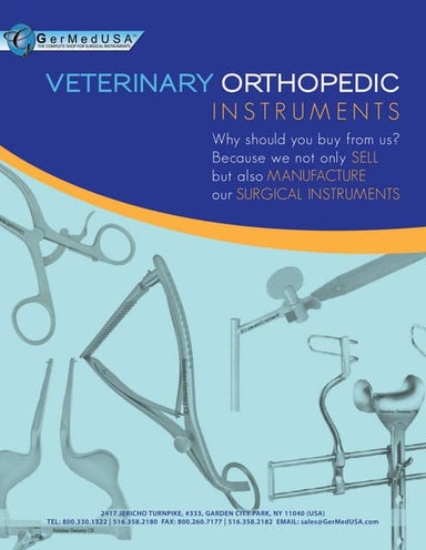 Veterinary Orthopedic Instruments catalog from GermedUsa.Com