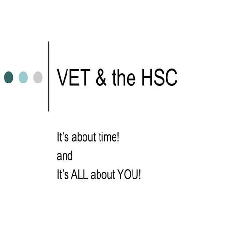 Vet & The HSC 2010