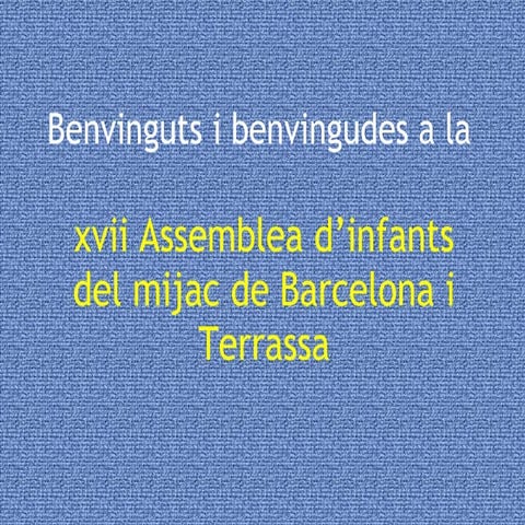 Veure Assemblea d'Infants