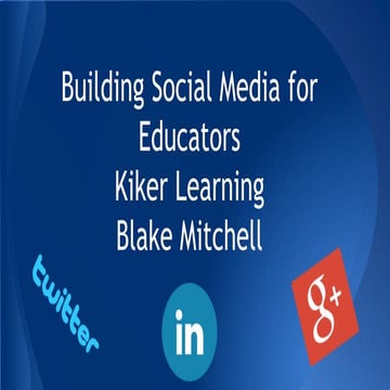 Social media for educators