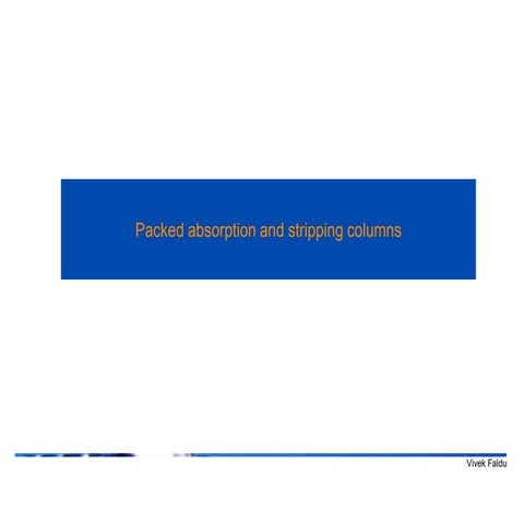 packed absorption and stripping column