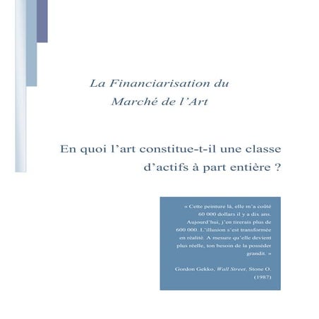 Financiarisation du marché de l'art