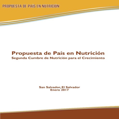 El Salvador Propuesta Nutricion