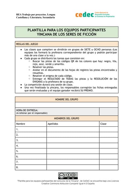 Plantilla Equipos participantes del...