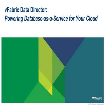 vFabric Data Director - DB as a Service